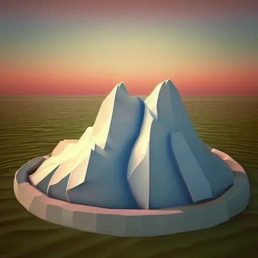 Image similar to floating island in the sky, low poly, isometric art, 3d art, high detail, artstation, concept art, behance, ray tracing, smooth, sharp focus, ethereal lighting