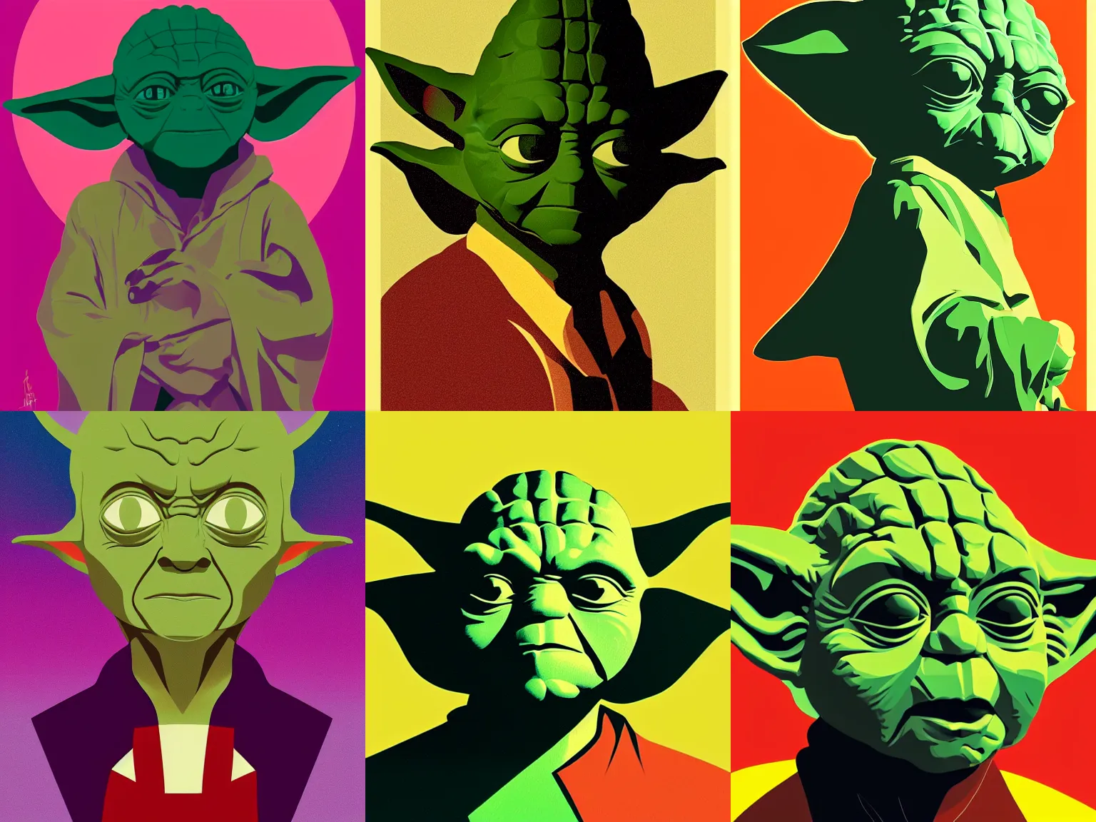 Prompt: portrait of yoda by tom whalen, petros afshar, liam brazier