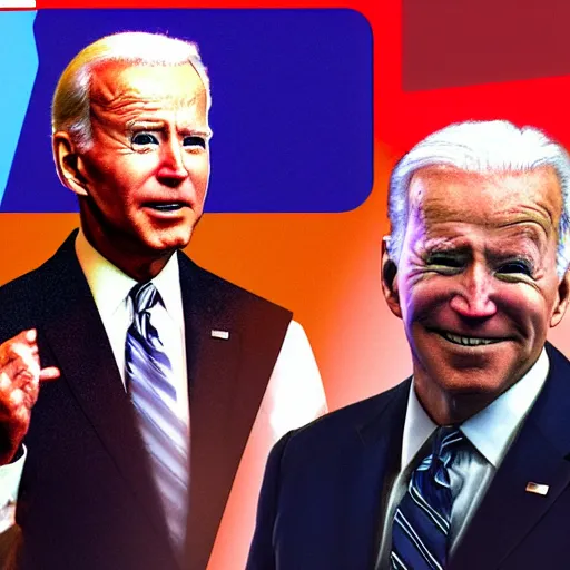 Image similar to cyberpunk Joe Biden