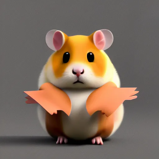 Image similar to fatty anthro hamster, 3 d render