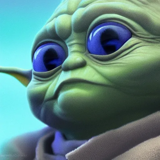 Image similar to Yoda eating blue cookies, hyperdetailed, artstation, cgsociety, 8k