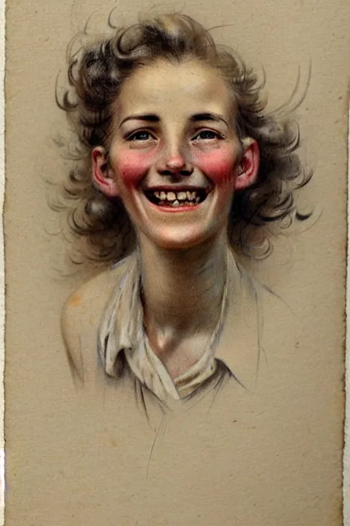 Image similar to ( ( ( ( ( 1 9 5 0 s retro happy smiling skinny farmer face portrait. muted colors. ) ) ) ) ) by jean - baptiste monge!!!!!!!!!!!!!!!!!!!!!!!!!!!!!!