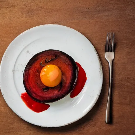 Image similar to a plate, completely empty, culinary art photography