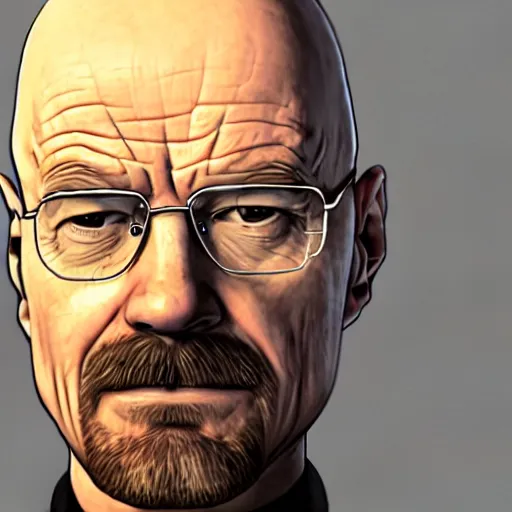 Prompt: walter white as a character on a GTA loading screen