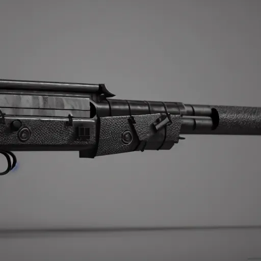 Image similar to gun in the style of a t - rex, award winning, unreal engine 5 render, volumetric fog, ray traced, award winning, intricate details, photorealistic, trending on cgsociety