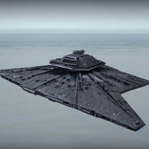 Image similar to star wars star destroyer realistic, unreal engine 5, cinematic