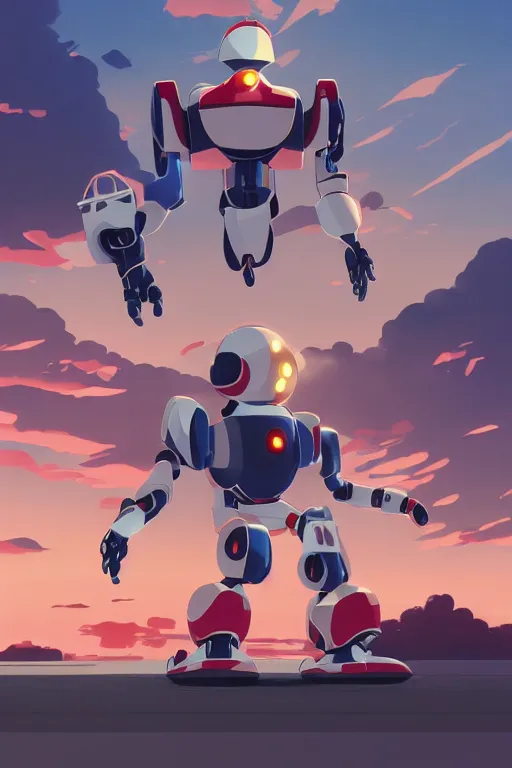 Image similar to metabots medabots medarotto medarot robot minimalist comics, behance hd by jesper ejsing, by rhads, makoto shinkai and lois van baarle, ilya kuvshinov, rossdraws global illumination ray tracing hdr radiating a glowing aura