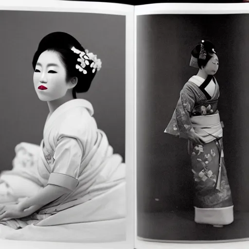 Prompt: photography of geisha with no kimono