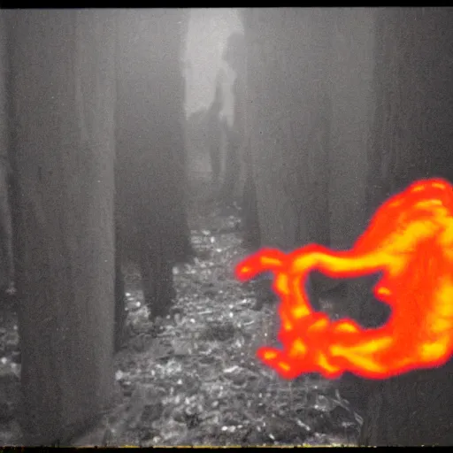 Image similar to real ghast made of flesh captured on trailcam in hell