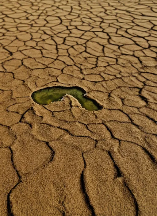 Image similar to the oasis in the middle of barren desert, sand, high res, highly detailed, photographed, 5 0 mm