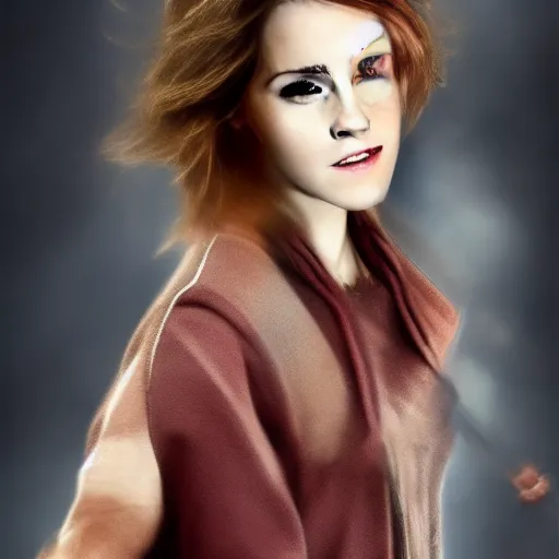 Prompt: Emma Watson as harry potter