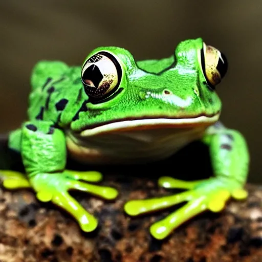 Prompt: incredibly handsome frog