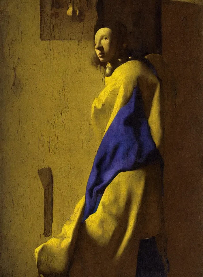 Image similar to virulent female spirit, apparition, by johannes vermeer, masterful artwork