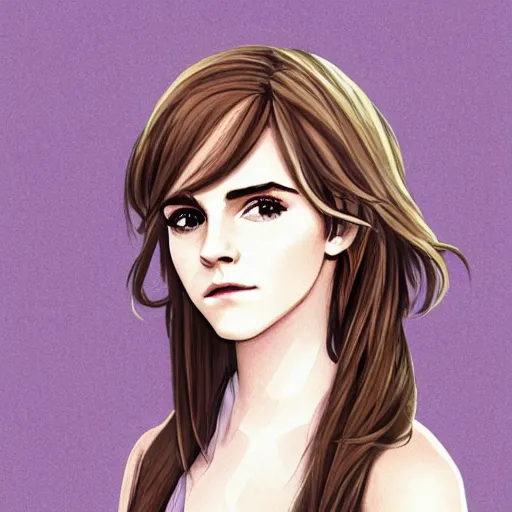 Image similar to emma watson light novel illustration