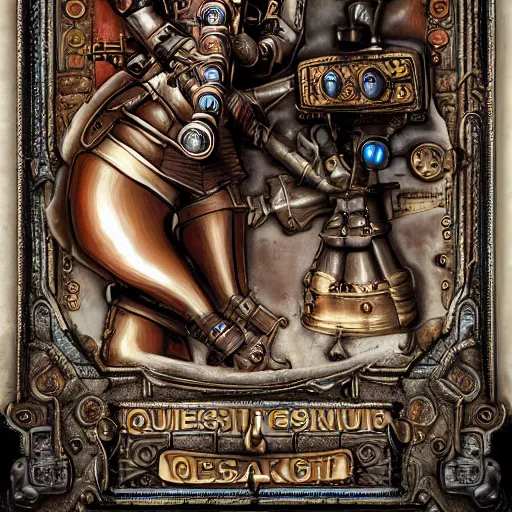 Image similar to queens gambit chess, steampunk, high detail, digital art