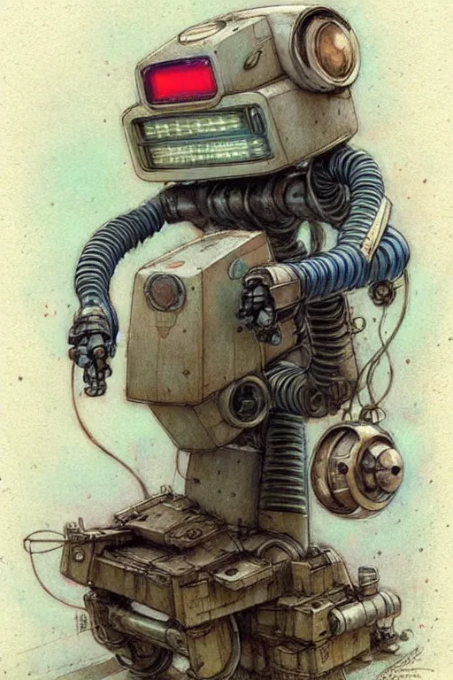 Image similar to (((((1970s robot . muted colors.))))) by Jean-Baptiste Monge !!!!!!!!!!!!!!!!!!!!!!!!!!!