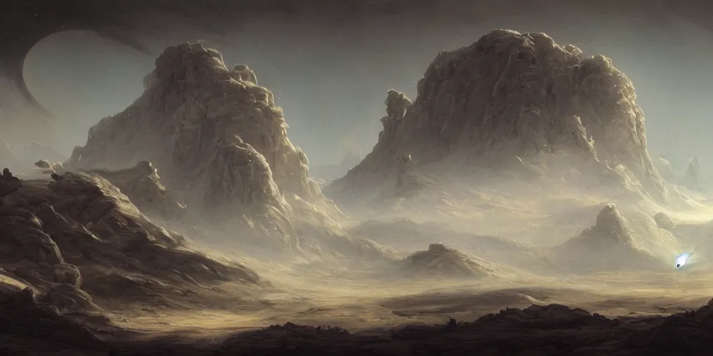 Prompt: a landscape painting of a silver millenium kingdom on the moon with a crystal desert landscape and many beautiful monuments in deep space, cosmic artifacts, fantasy, sharp focus, intricate, elegant, digital painting, artstation, gloss, highly detailed, concept art, illustration, ambient lighting, art by peter mohrbacher, johannes voss, jingna zhang, object oriented ontology
