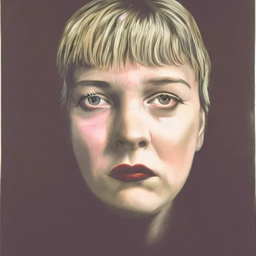 Prompt: depressed girl portrait, by david lynch