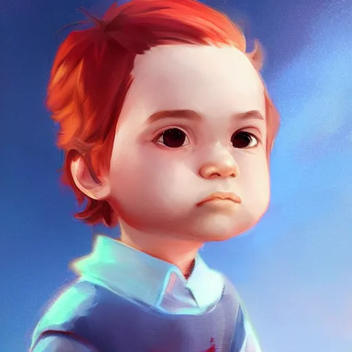 Prompt: attractive little boy character inspired in little hood red, digital artwork made by lois van barlee, james jean and rhads