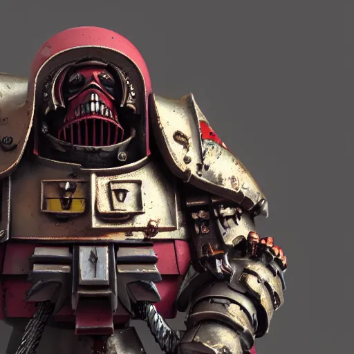 Image similar to very sad crying guardsman in a space hulk from warhammer 4 0 k darktide : : octane render, unreal engine 5, cinematic lighting : : face close up, crying eyes