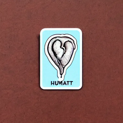 Image similar to cute human heart anatomy sticker