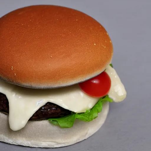 Image similar to hamburger made of marble