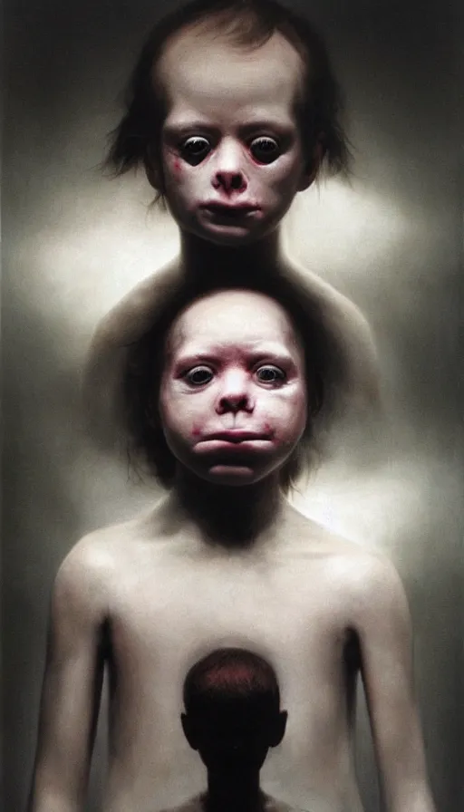 Prompt: The end of an organism, by Gottfried Helnwein
