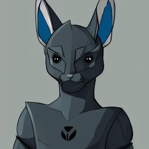 Digital art of a furry protogen