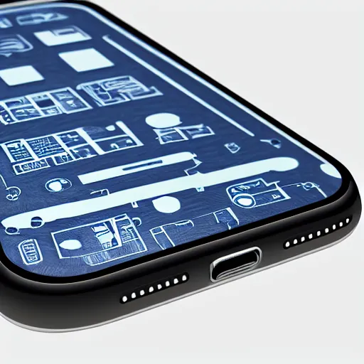 Prompt: an iphone blueprint,made in 300 B.C.