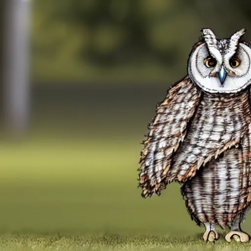 Image similar to a mouse riding an owl