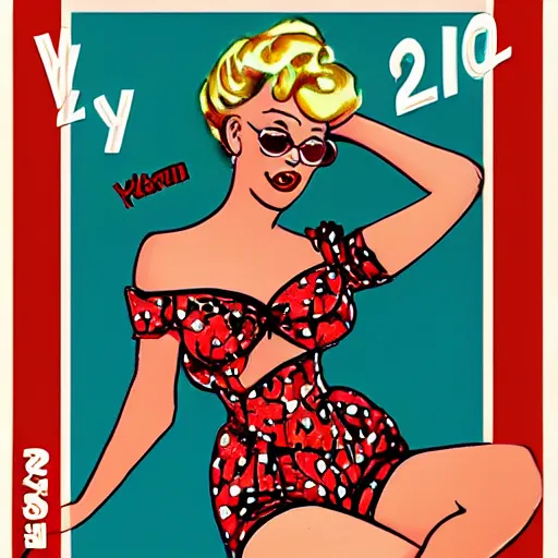 Prompt: y 2 k pinup girl