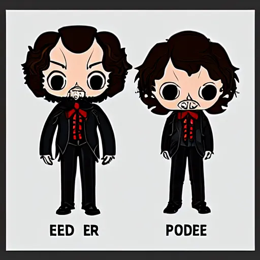 Image similar to edgar allan poe as a character in stranger things