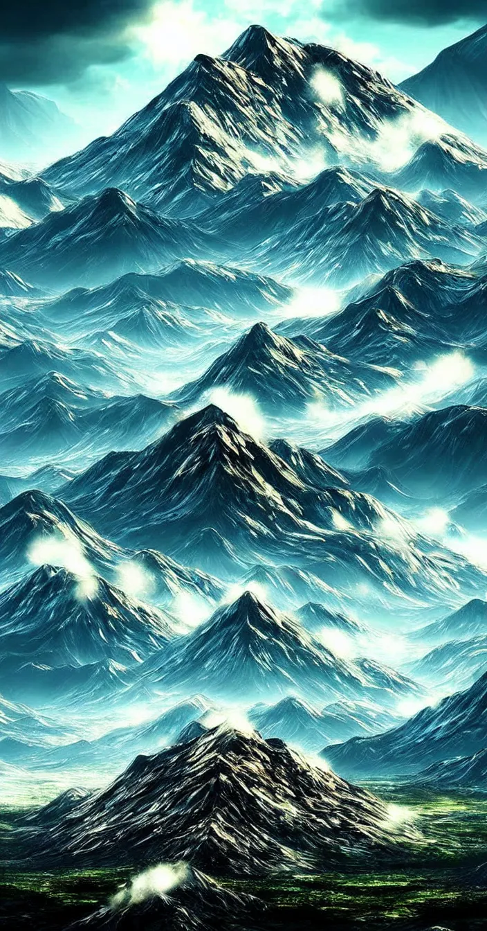 Prompt: realistic photo of big mountains made of e waste pollution in future, very sharp focus, very hyper realistic, highly detailed, fantasy art station