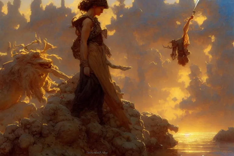 Prompt: the name of the wind by patrick rothfuss, character design, painting by gaston bussiere, craig mullins, j. c. leyendecker,