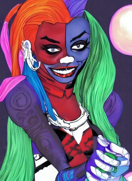 Image similar to black Harley Quinn