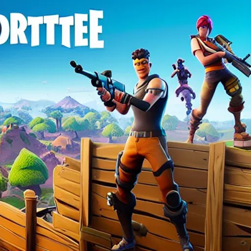 Image similar to fortnite in live action