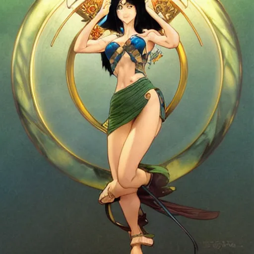 Image similar to highly detailed vfx portrait of nico robin by eiichiro oda, makoto shinkai, alphonse mucha, sharp focus, art by artgerm and greg rutkowski!, backlit, harsh overhead sunlight, blue eyes, stanley kybric, makoto yukimura, takeshi obata, pixiv, fanbox,