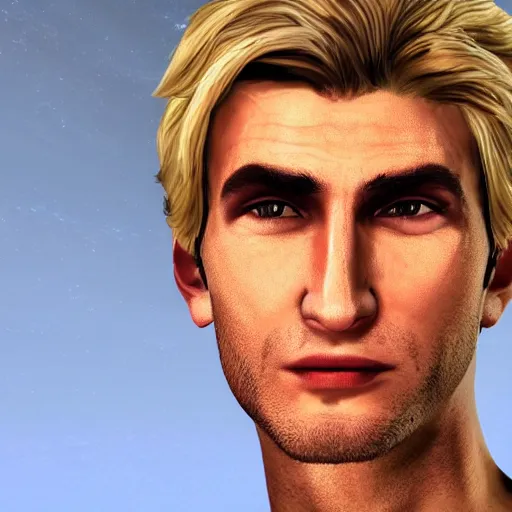 Image similar to closeup of handsome gigachad XQC as a GTA character in a loading screen