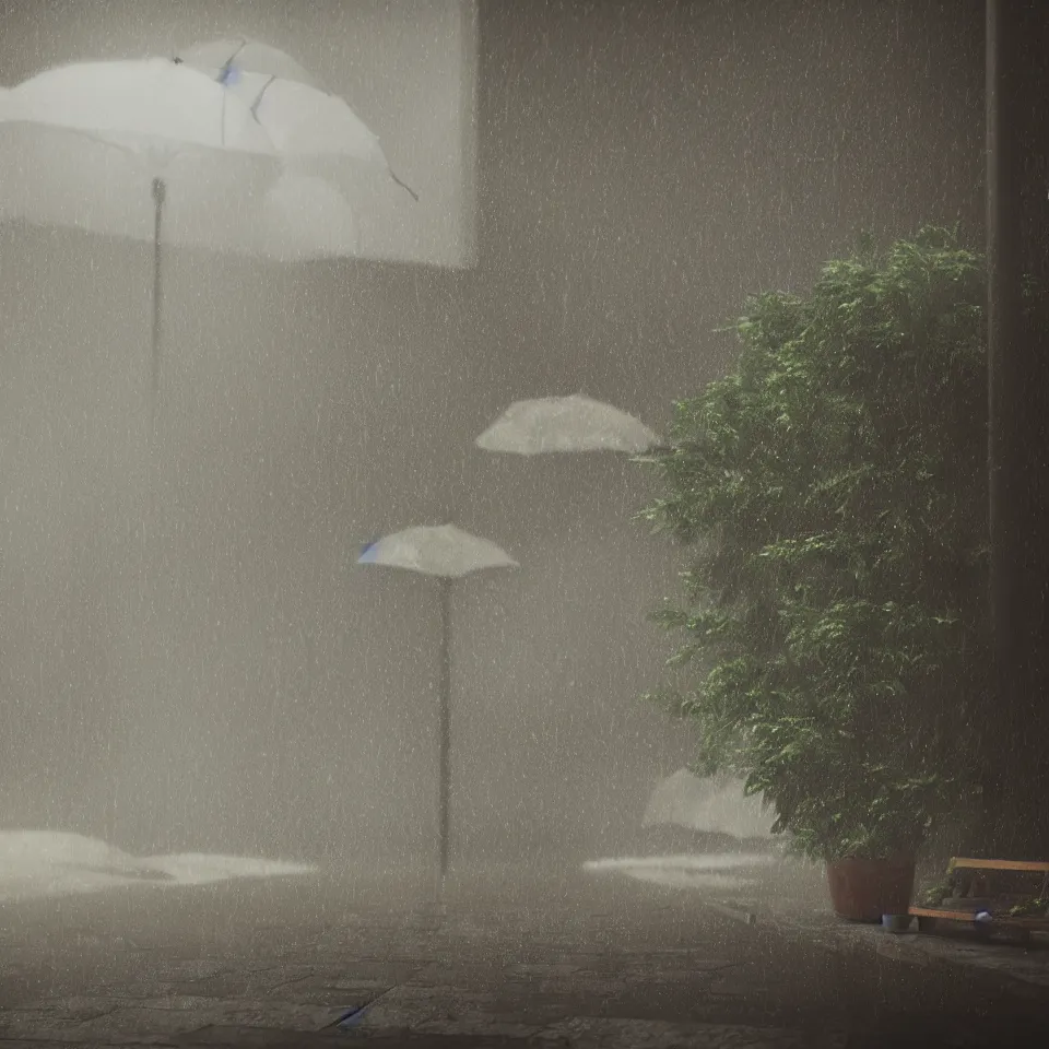 Image similar to lofi, rainy day, mood, laptop, octane render, light leaks 4k premiere pro, hyper realistic