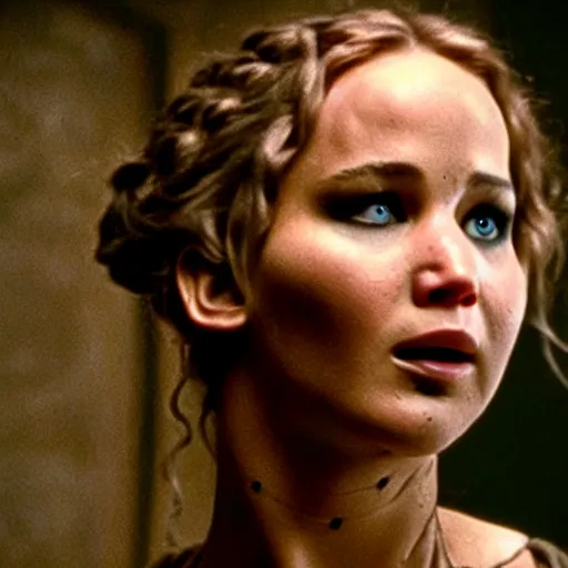 Prompt: cinematic jennifer lawrence as frankenstein's monster, color photography, sharp detail, still from the movie mary shelly's frankestein