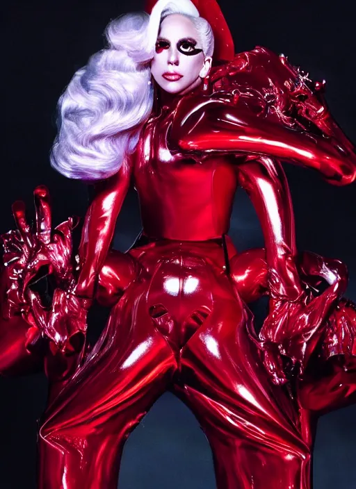 Image similar to lady gaga by nick knight, born this way, born this way album, red weapon 8 k s 3 5, cooke anamorphic / i lenses, highly detailed, cinematic lighting