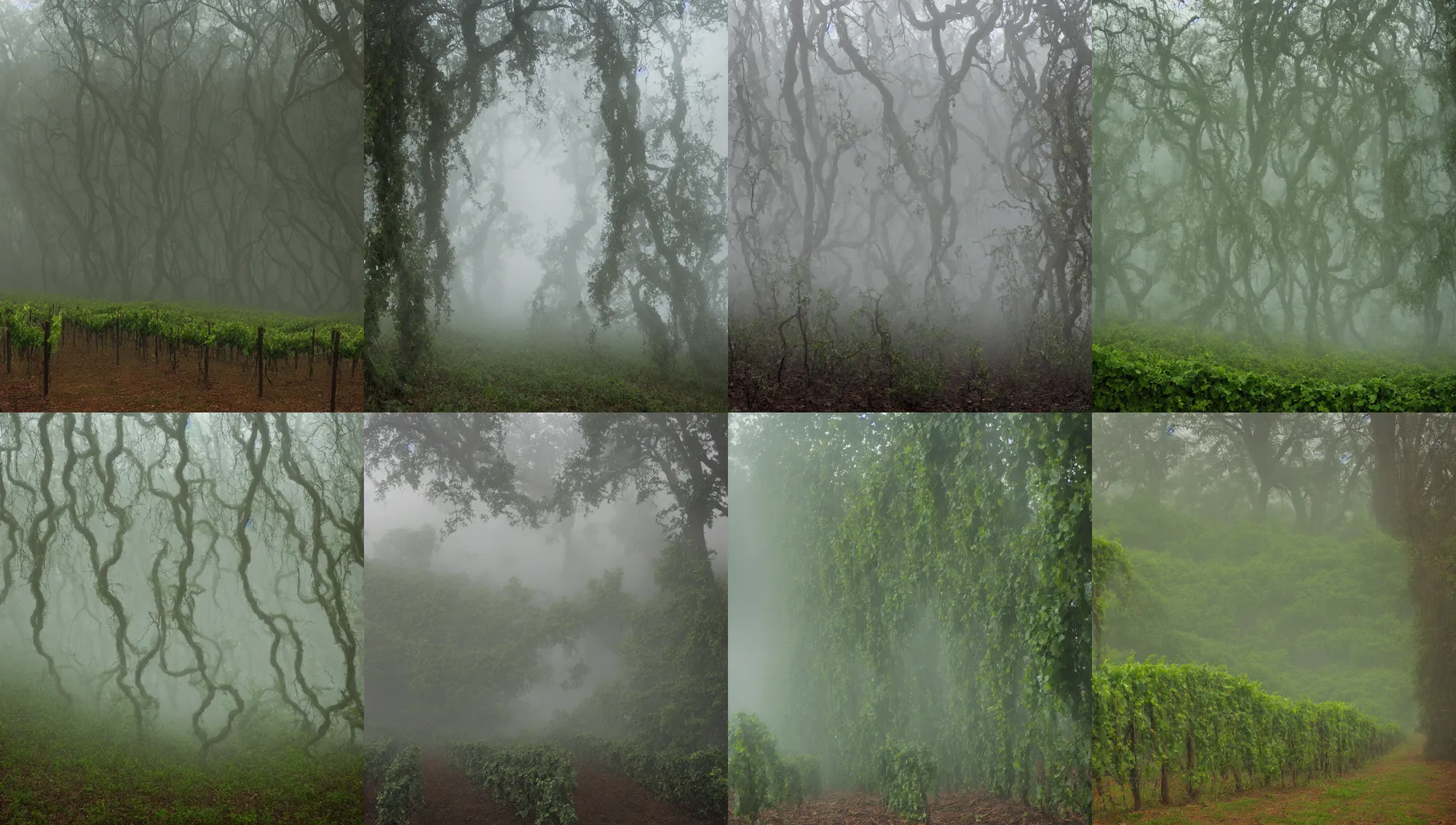 Prompt: misty vines