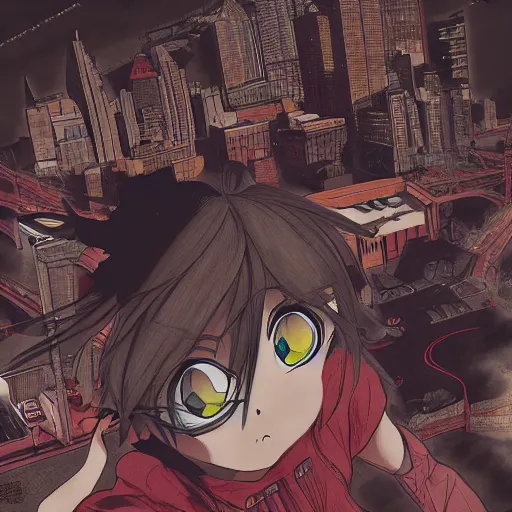 Image similar to pittsburgh, hiromasa ogura, anime, dark