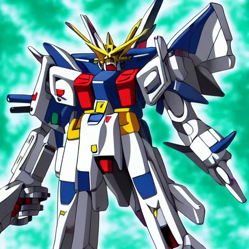 Prompt: Whimsical Gundam War, trending on pixiv