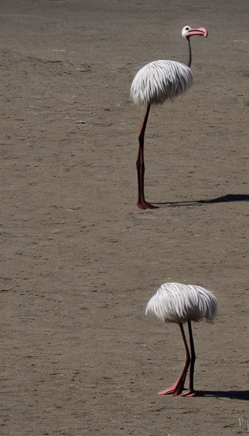 Prompt: stick figures ostrich, by yoshitaka amano