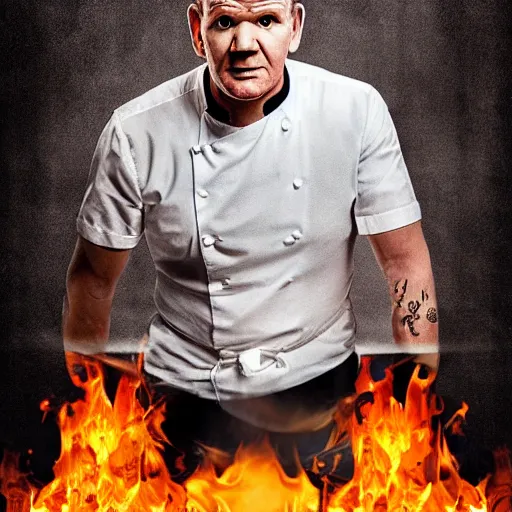 Prompt: gordon ramsay propaganda poster