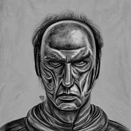 Prompt: H.R. Giger portrait of Bob Odenkirk