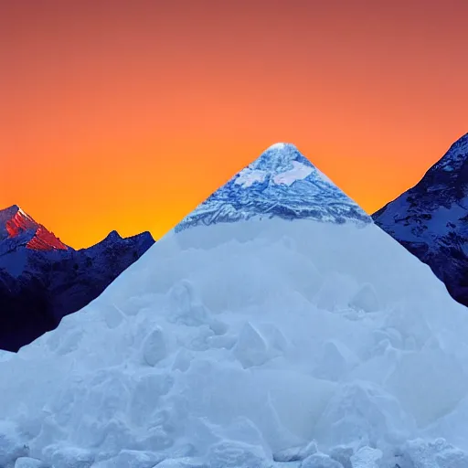 Image similar to mound of salt shaped mount everest