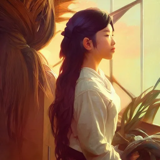 Prompt: setting next to your cute asian girlfriend at the movies,!! cute!!, happy, first - person pov, highly detailed, digital painting, artstation, concept art, sharp focus, illustration, cinematic lighting, art by artgerm and greg rutkowski and alphonse mucha