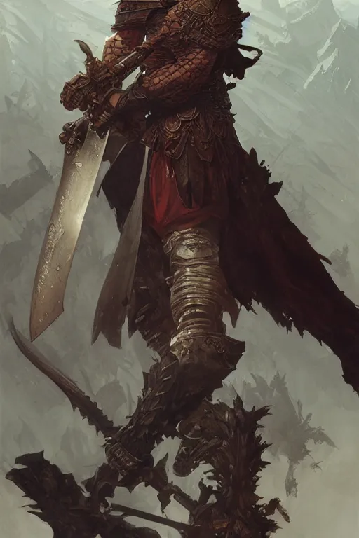 Image similar to Berserk Beruseruku with very big sword, D&D, fantasy, portrait, highly detailed, digital painting, artstation, concept art, sharp focus, illustration, art by greg rutkowski and alphonse mucha